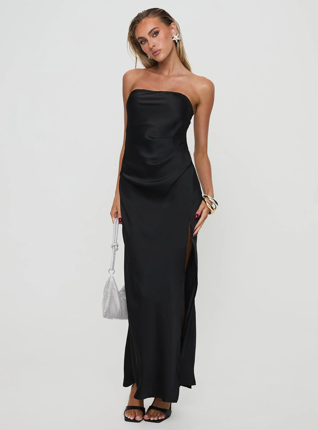 Marlisa Strapless Maxi Dress Black