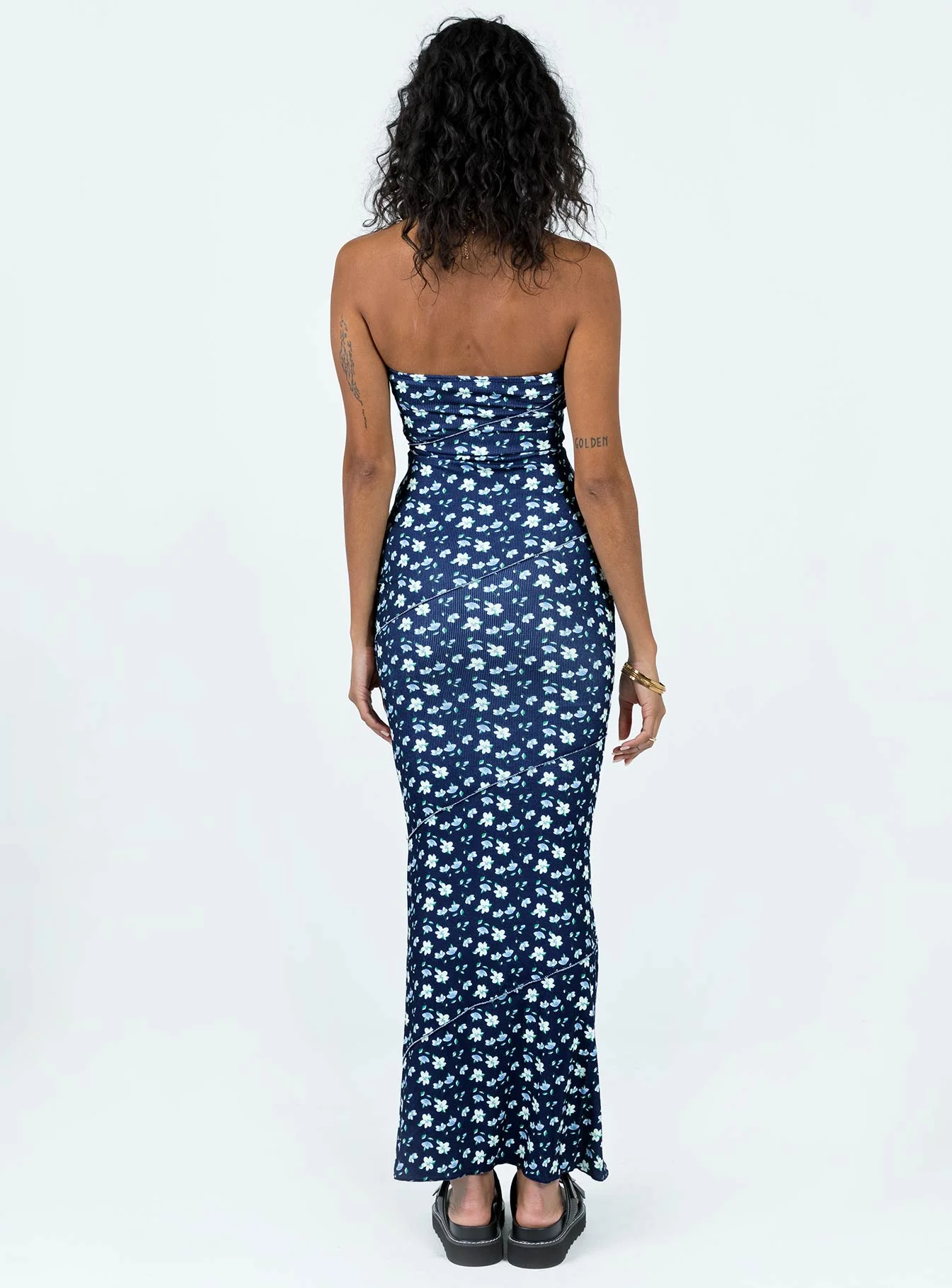 Oscar Midi Dress Navy Floral