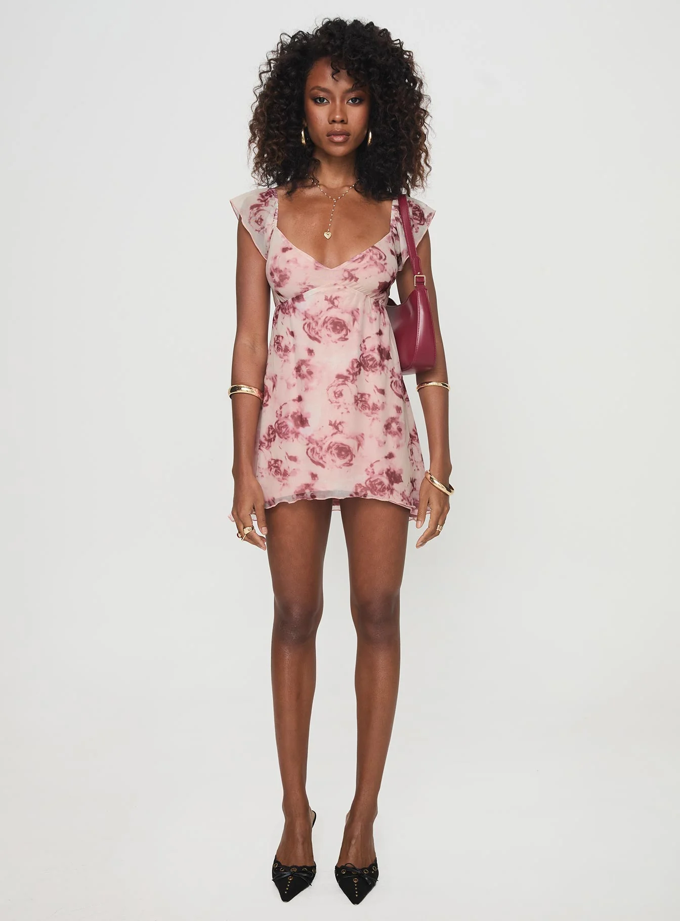 Trigg Mini Dress Pink Floral
