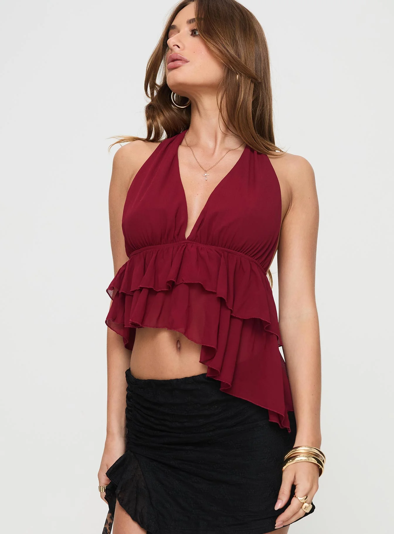 Philomela Top Burgundy