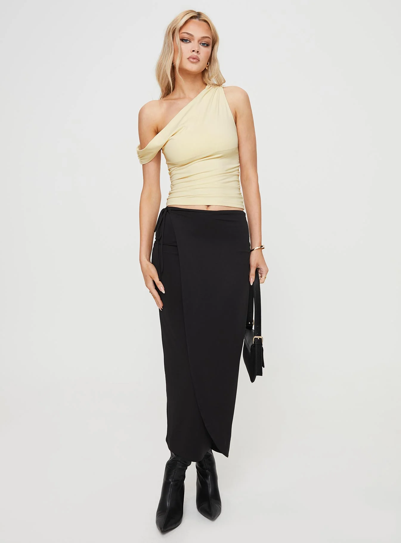 Callile Maxi Wrap Skirt Black