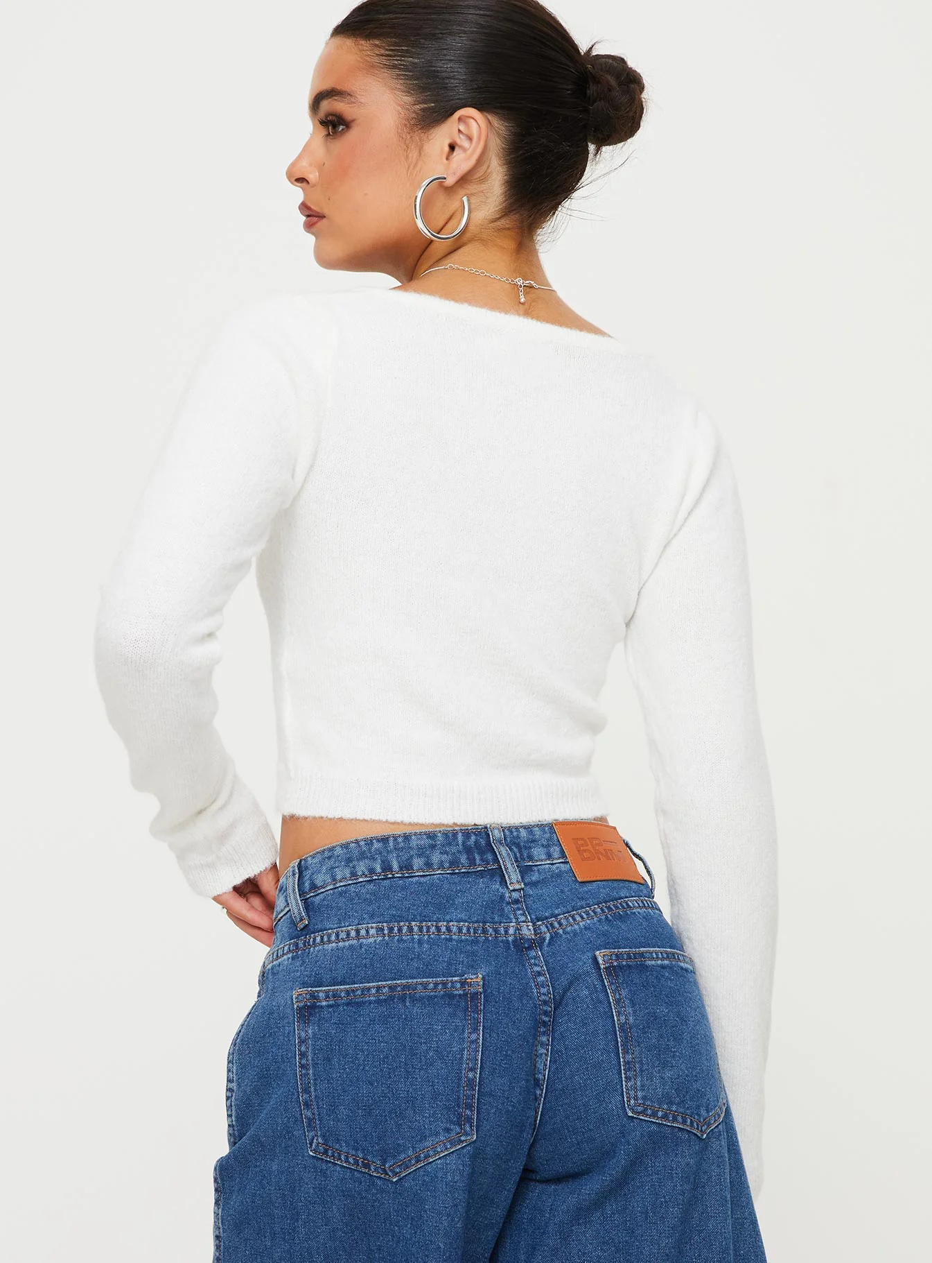 Shalini Long Sleeve Top White