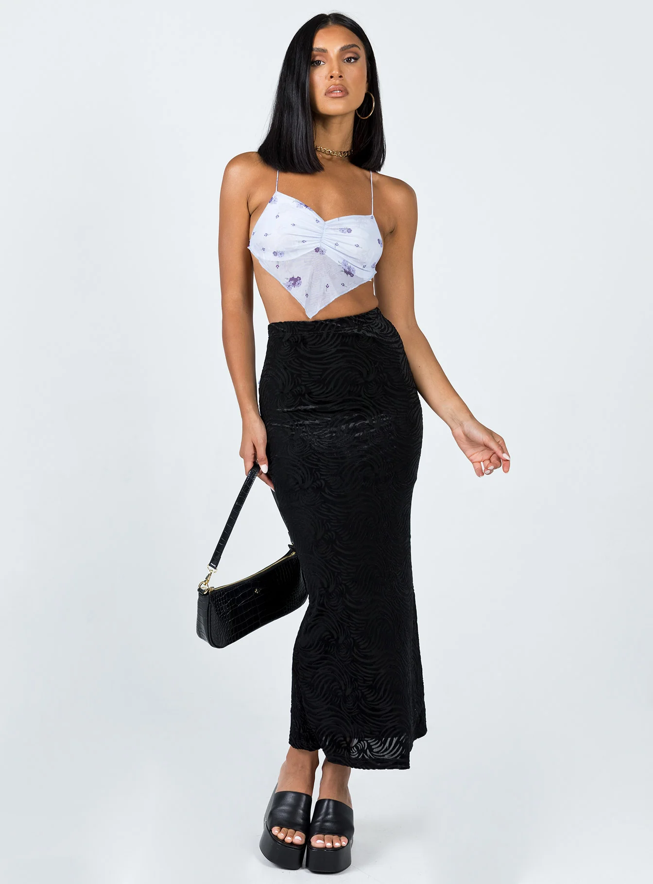 August Midi Skirt Black