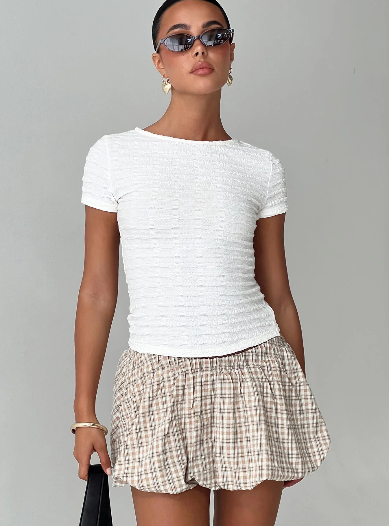 For The Better Textured Top White