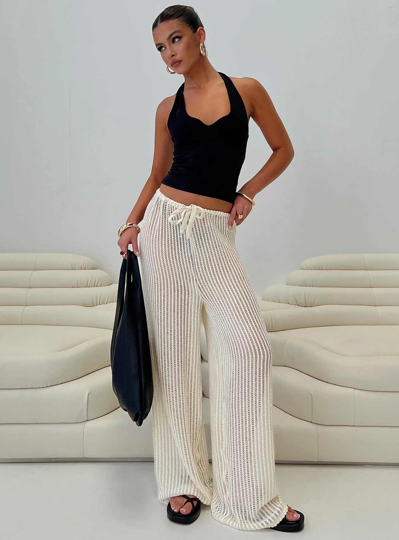 Darcie Knit Pants Beige