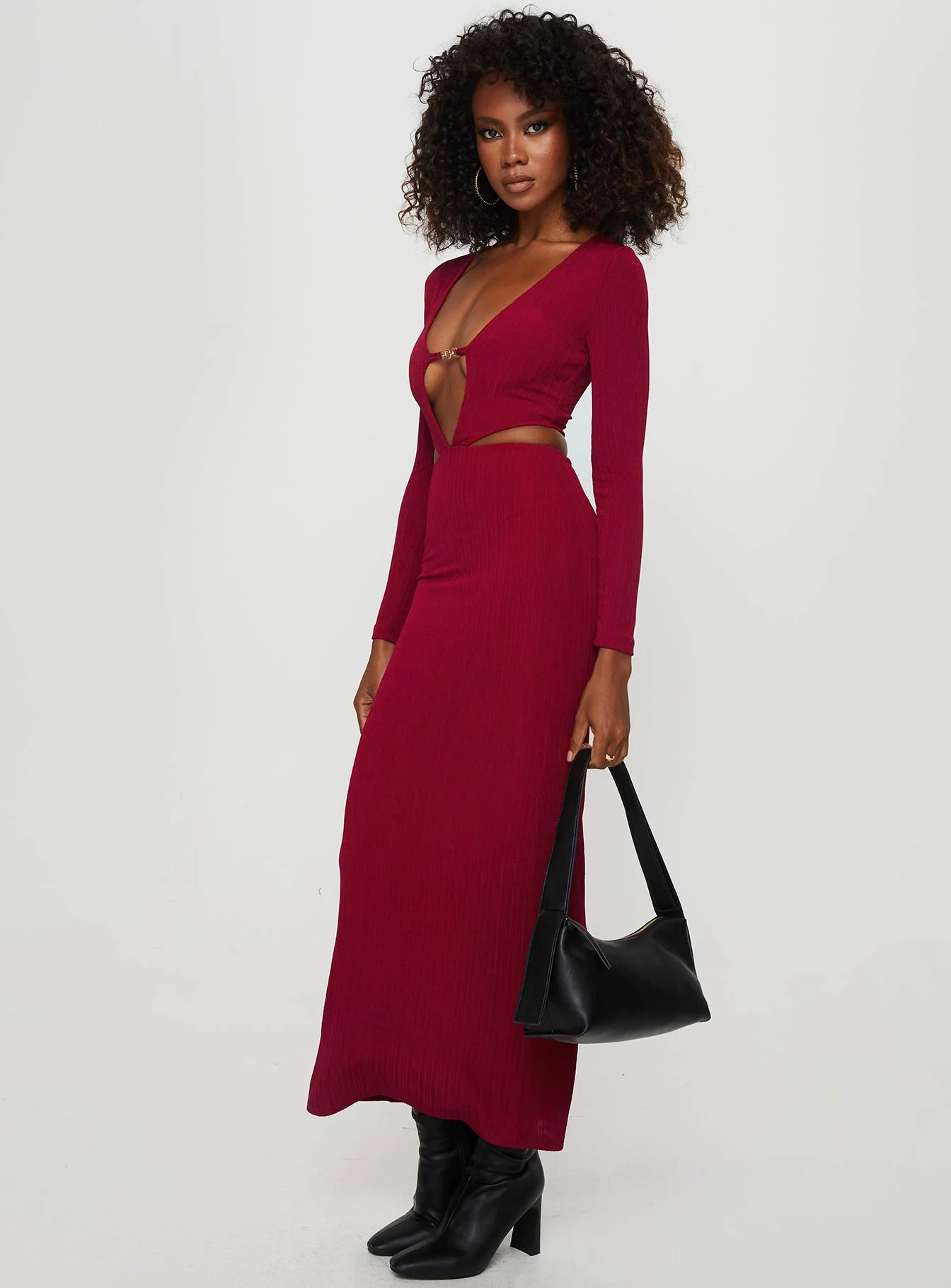 Everton Maxi Dress Burgundy