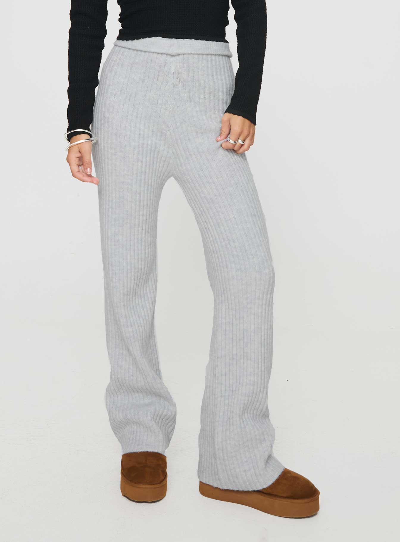 Templa Knit Pants Grey Marle