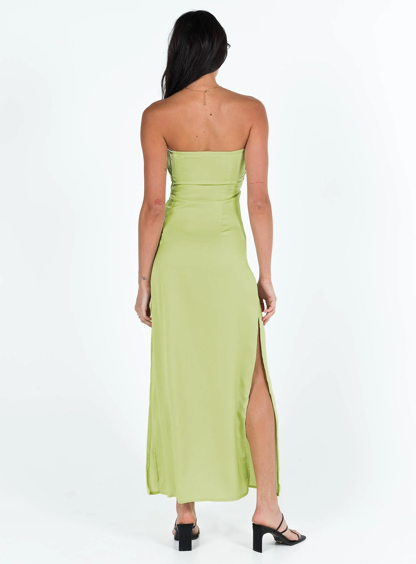 Irena Strapless Maxi Green