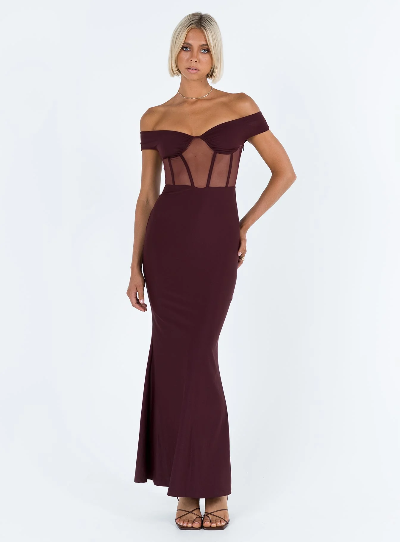 Cassady Off The Shoulder Maxi Dress Purple