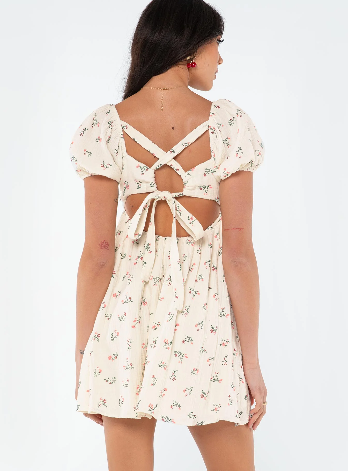 Let's Dance Mini Dress White / Floral