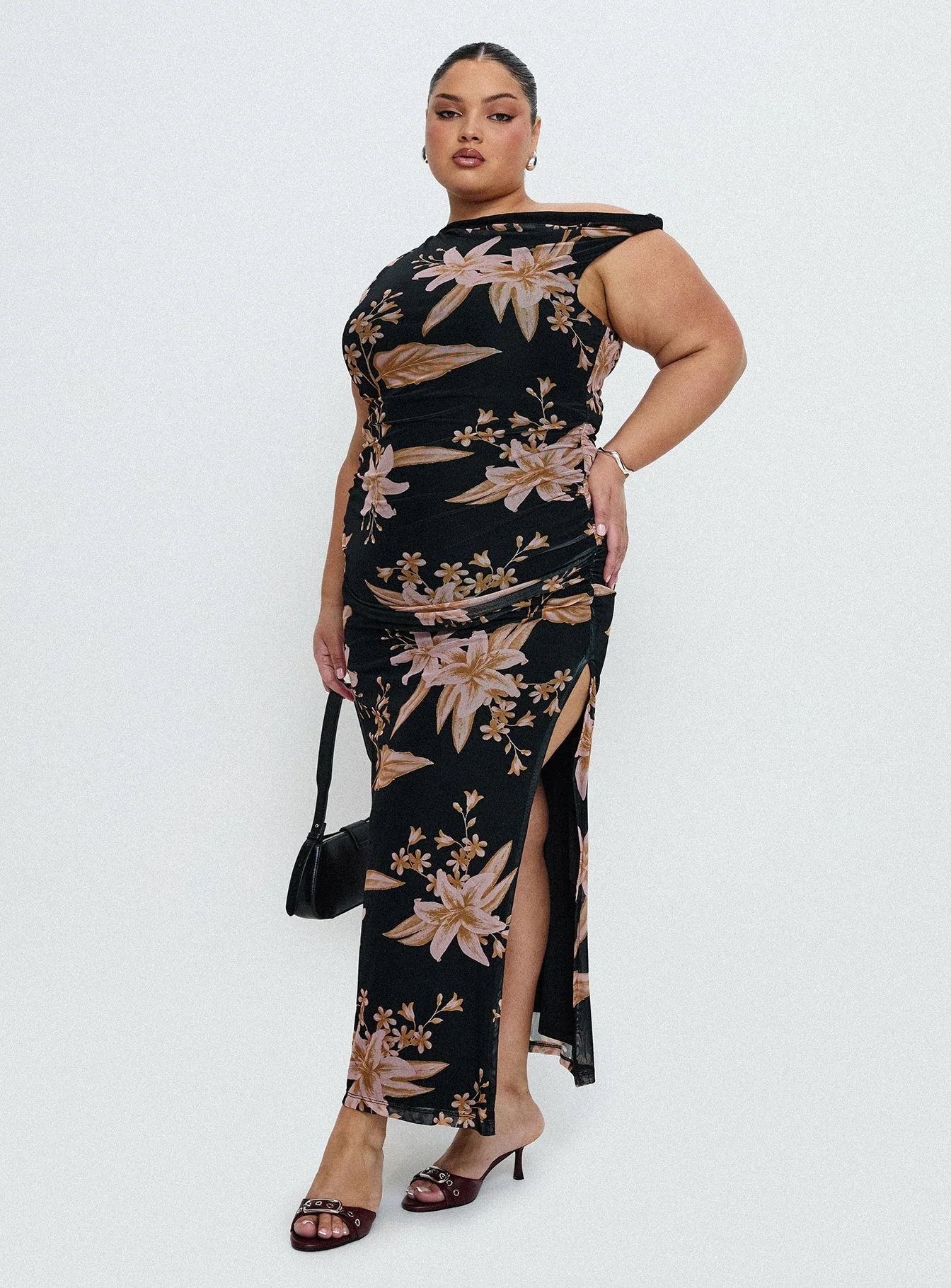 Goldrush Maxi Dress Black Floral