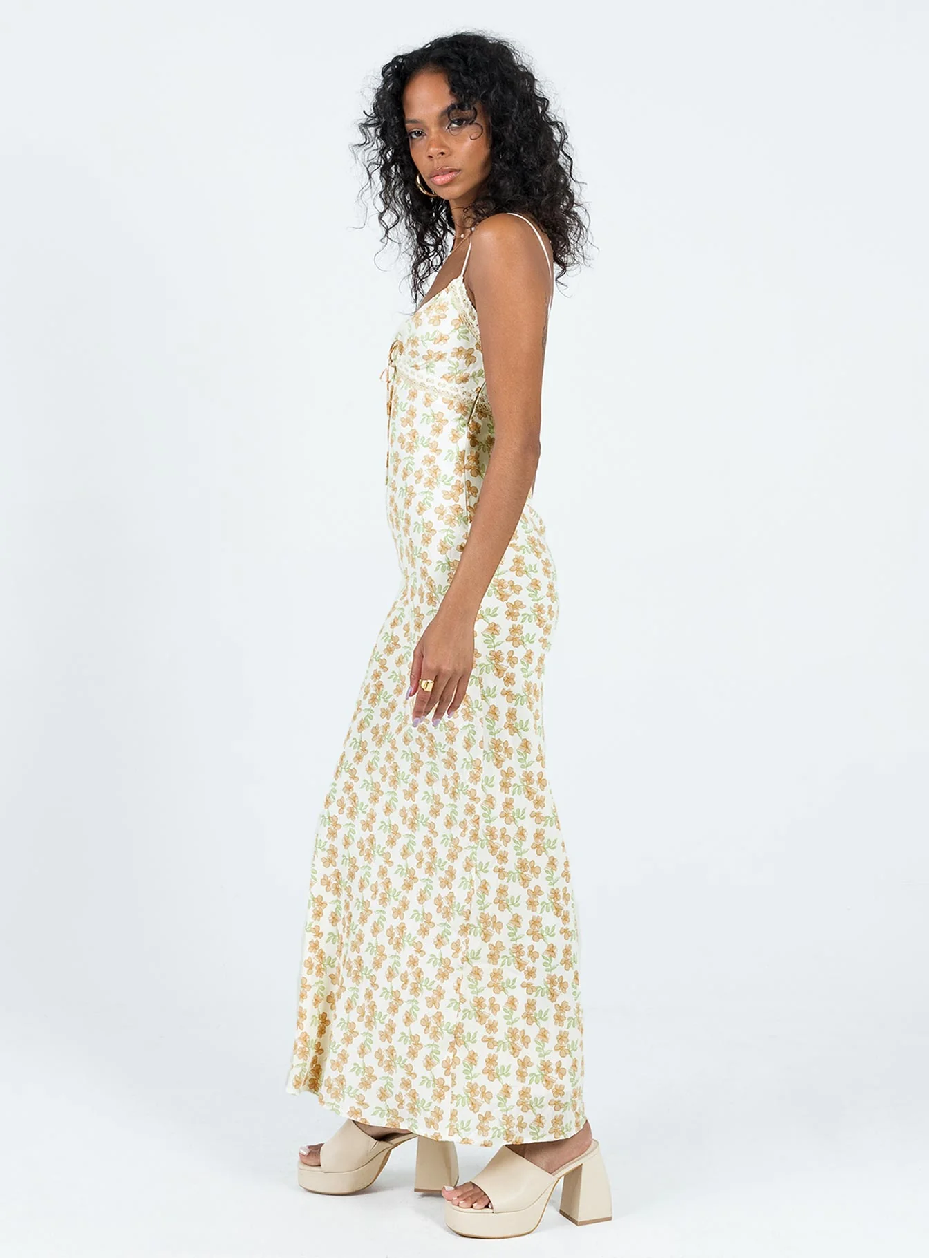 Emily Maxi Dress Orange Floral