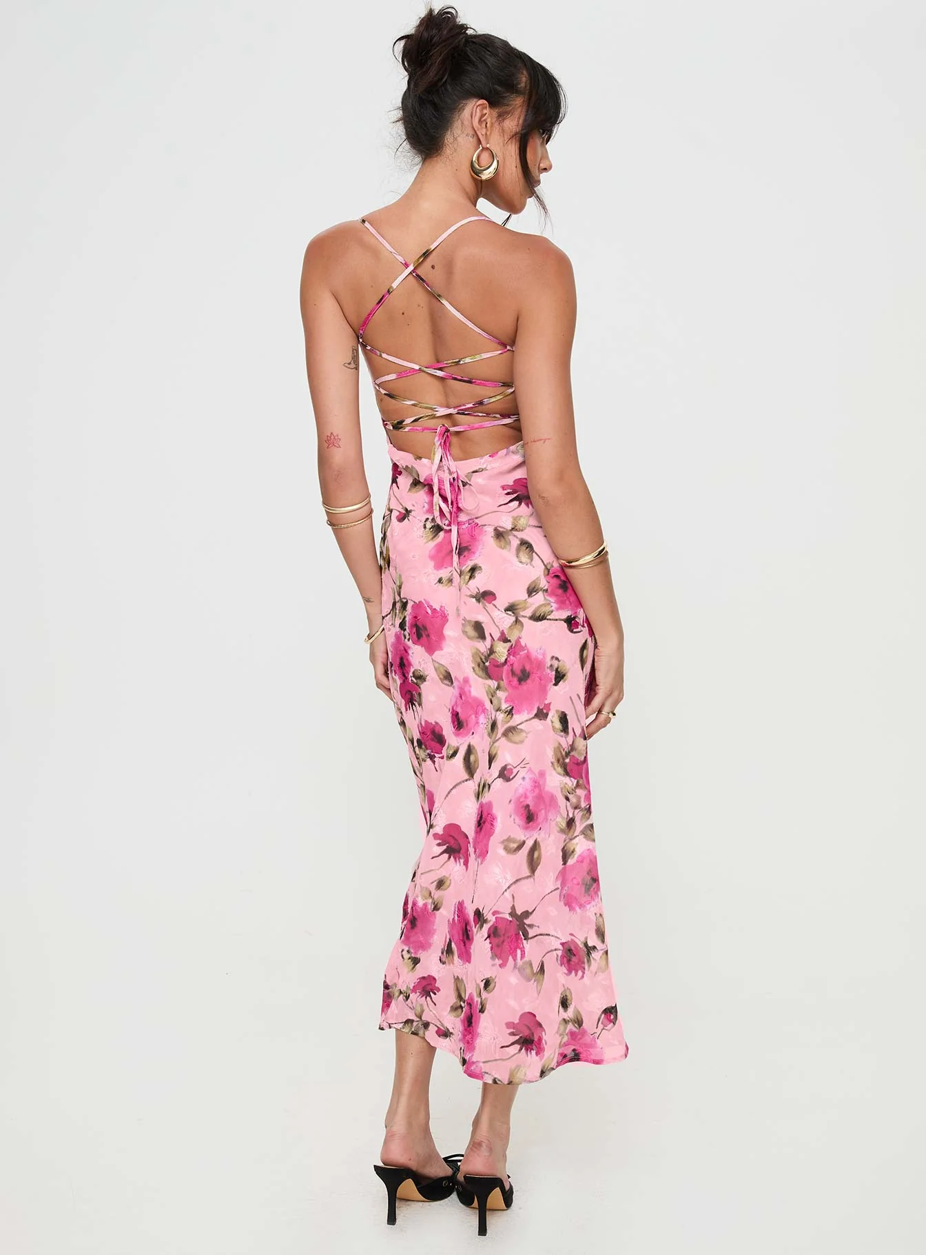 Ara Maxi Dress Pink Floral