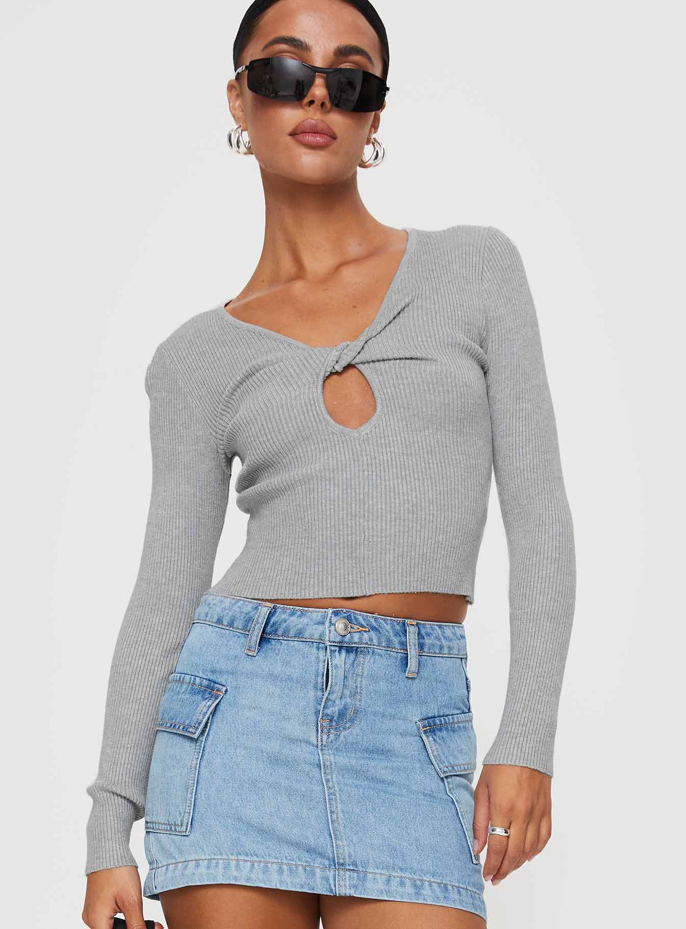 Morelli Long Sleeve Top Grey