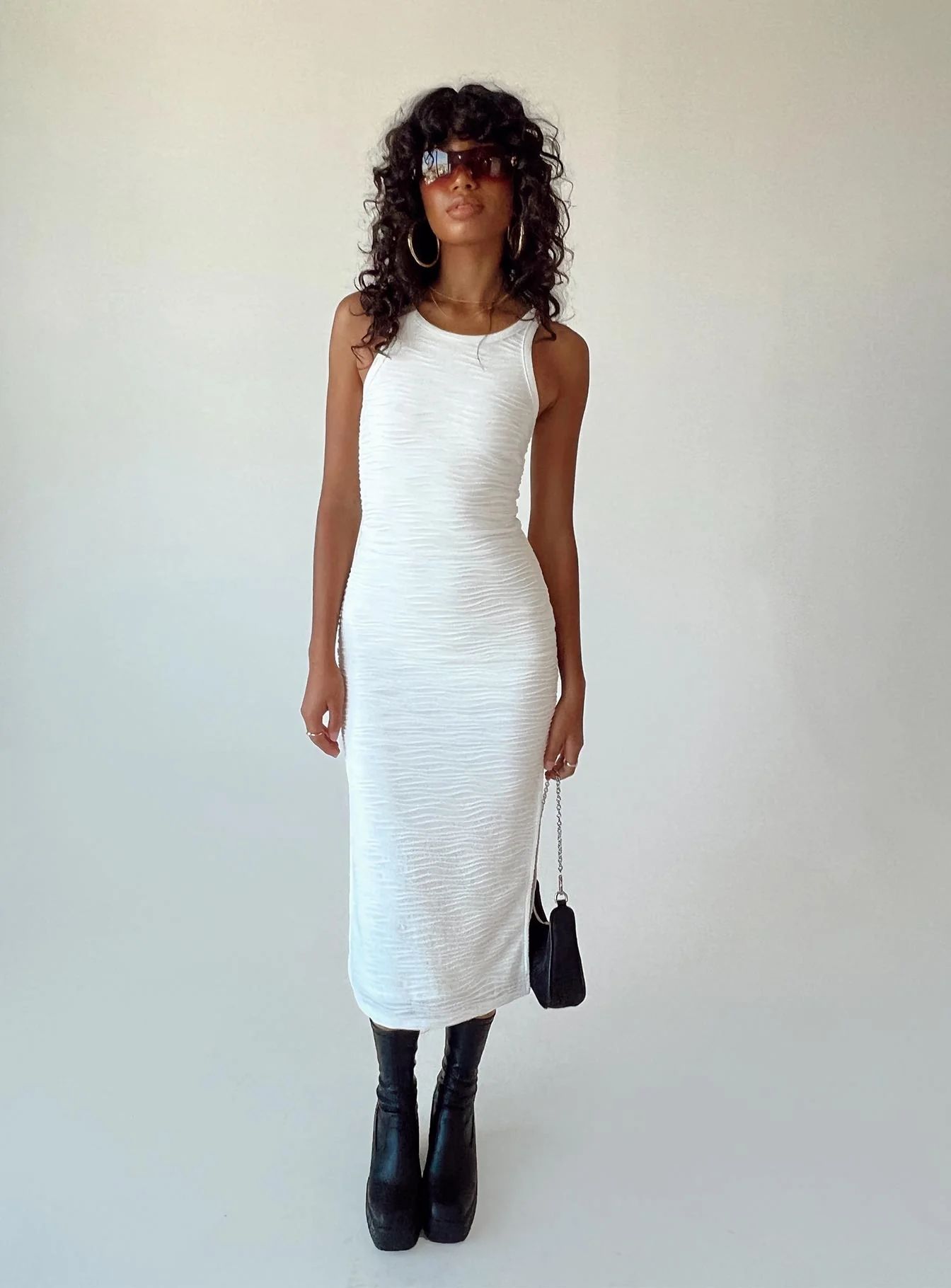 Lazar Midi Dress White