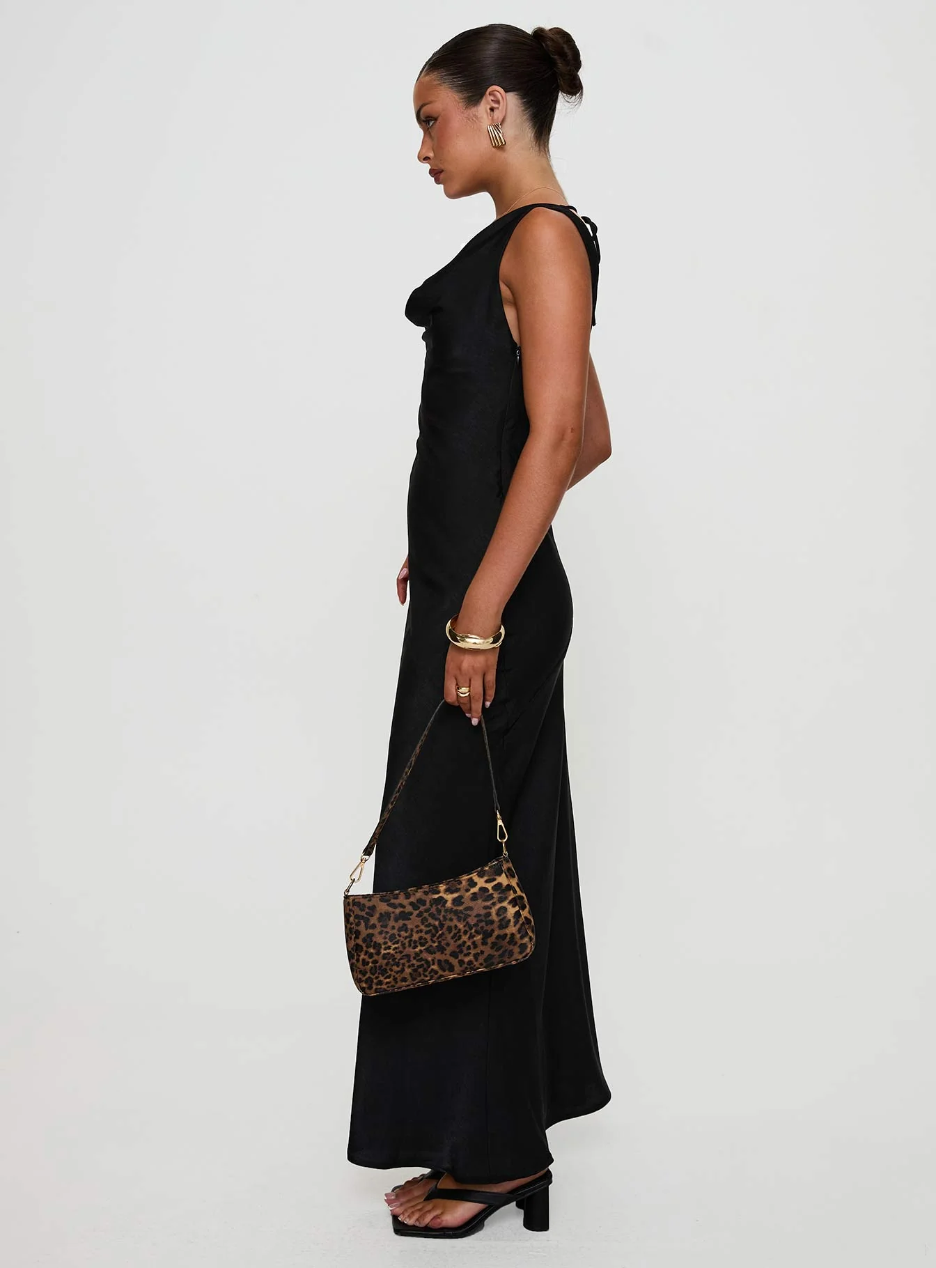 Make Memories Cowl Neck Maxi Dress Black