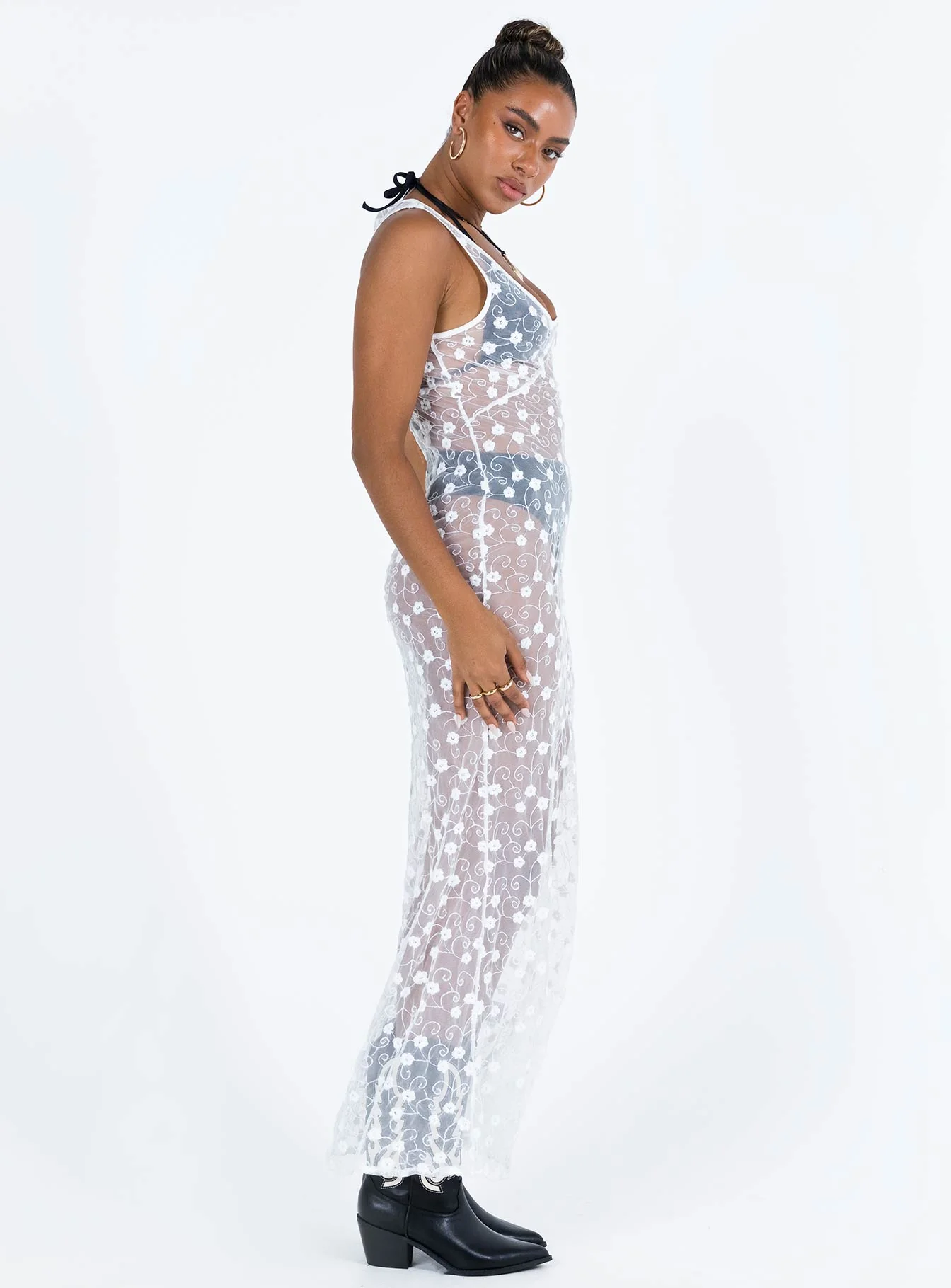 Britton Lace Maxi Dress White