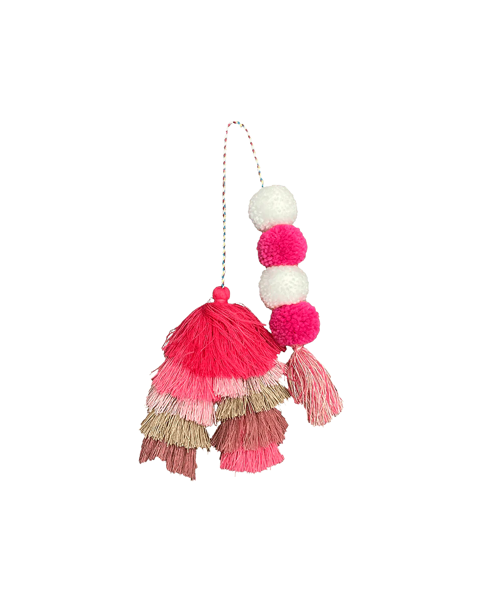 Bogg Bag Bauble - Straw Market Double Tassel