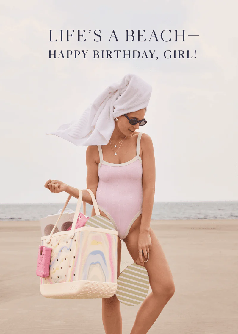 Happy Birthday Beach Greeting Card