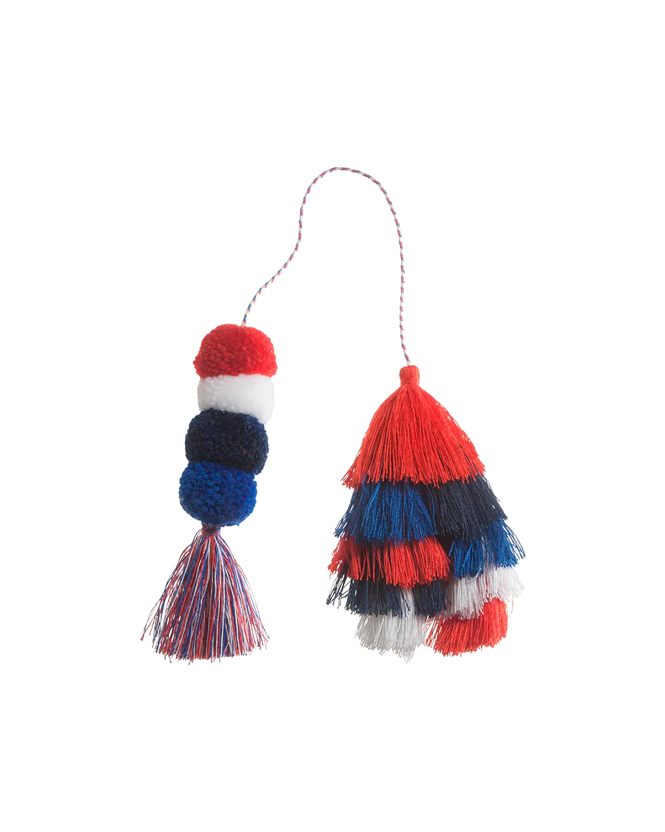 Bogg Bag Bauble - Usa Double Tassel