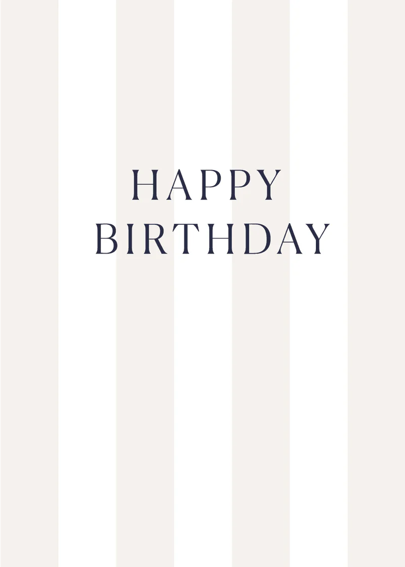 Happy Birthday Stripes Greeting Card