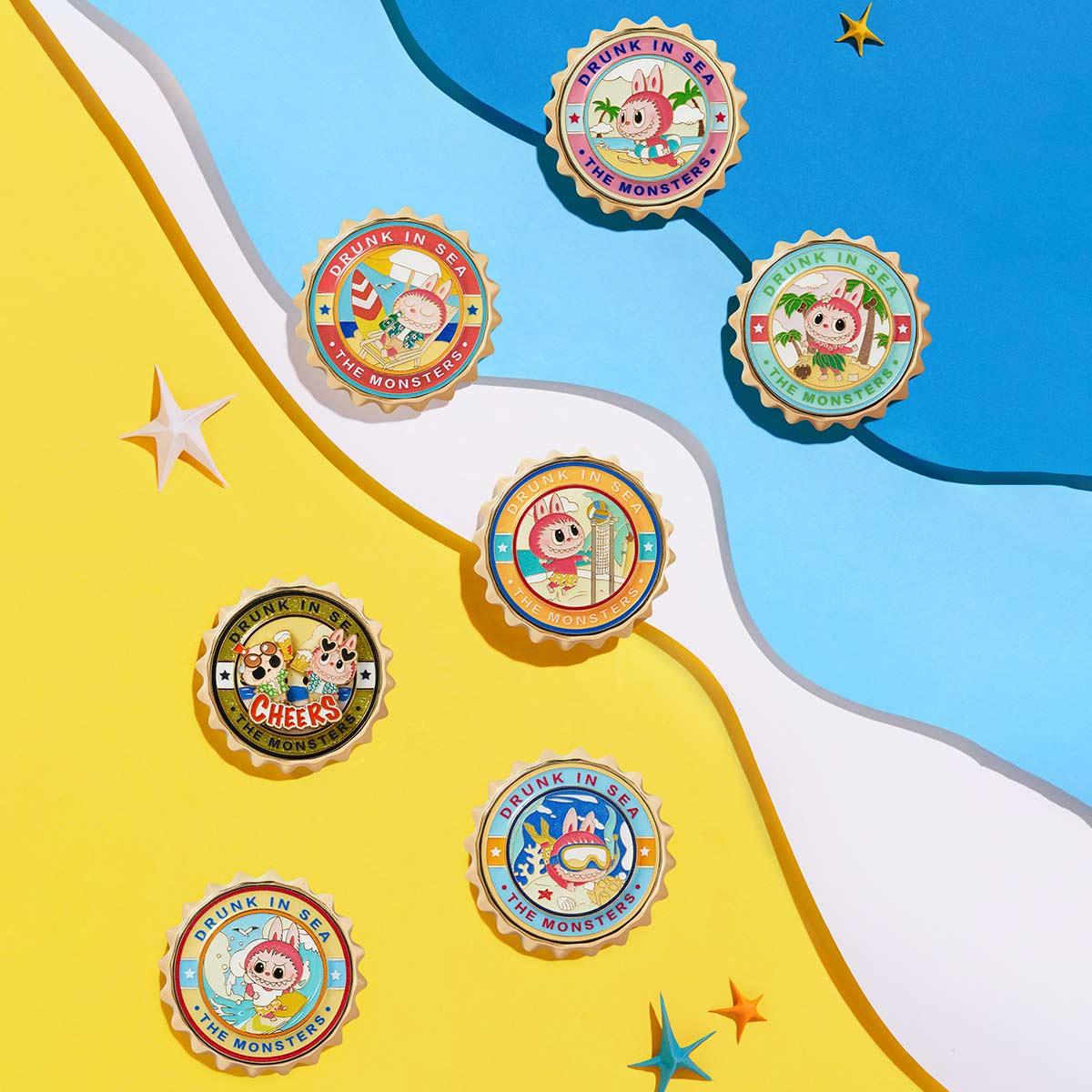 THE MONSTERS Enchanted by the Seaside Series-Fridge Magnet Blind Box