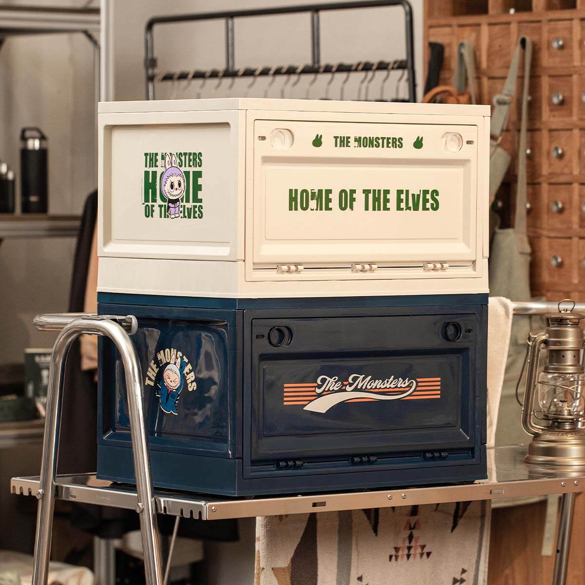 THE MONSTERS Home of the Elves Series-Storage Box(White&Green&Blue)