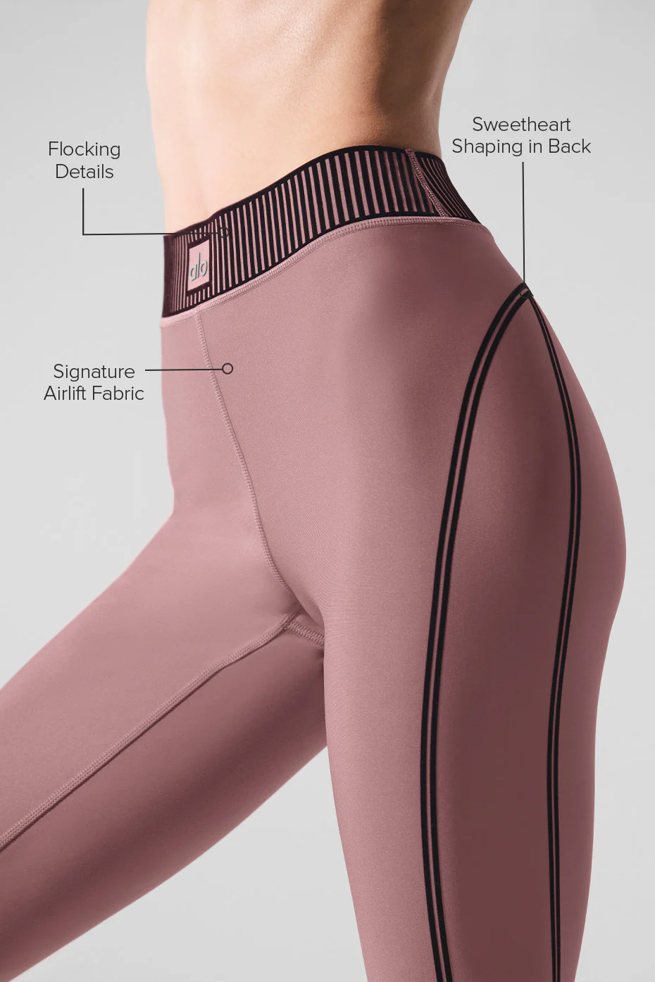 Airlift High-Waist 7/8 Line Up Legging - Smoky Quartz