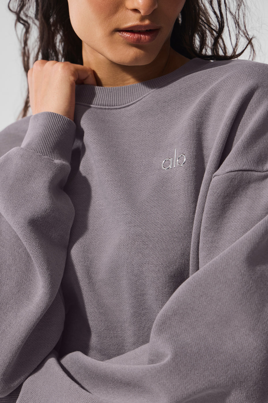 Washed Accolade Crew Neck Pullover - Cool Grey Wash