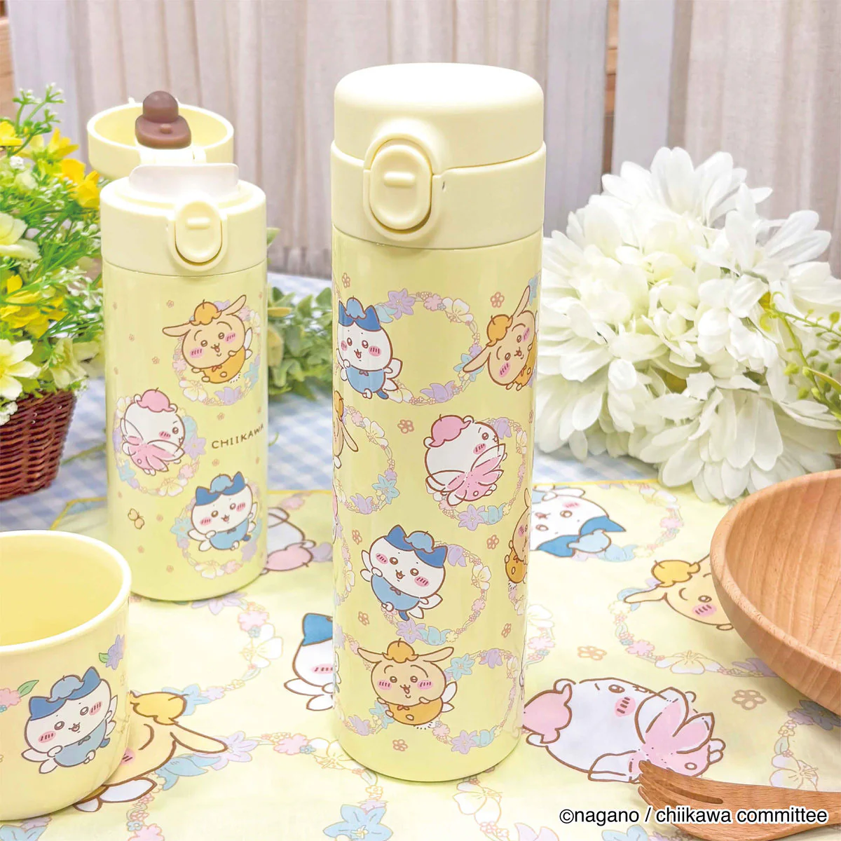 Chiikawa One-Touch Stainless Bottle 500ml (Fairy Flower)