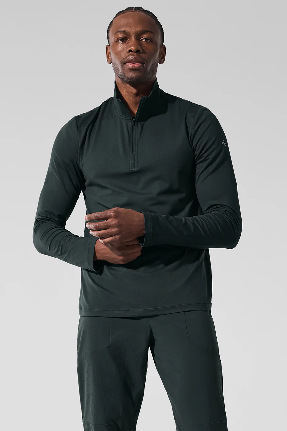 Conquer 1/4 Zip Reform Long Sleeve - Charcoal Green