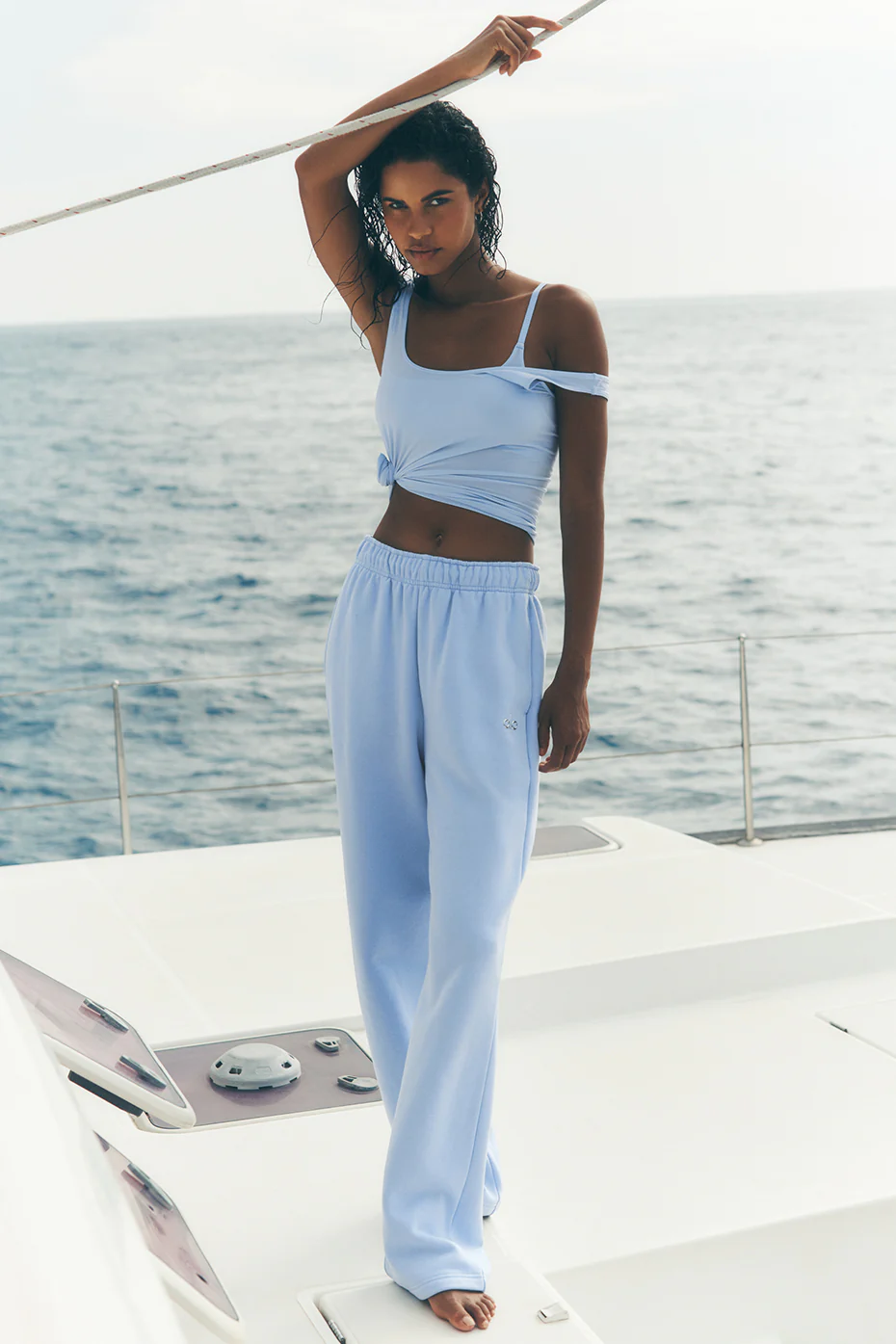 Accolade Straight Leg Sweatpant - Seashell Blue