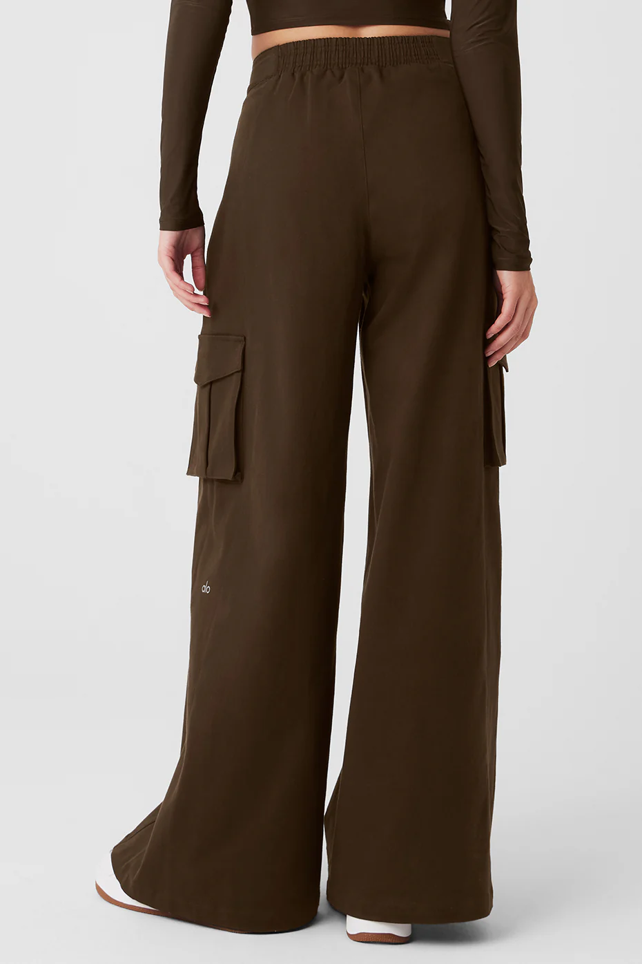 Show Off Cargo Wide Leg Trouser - Espresso