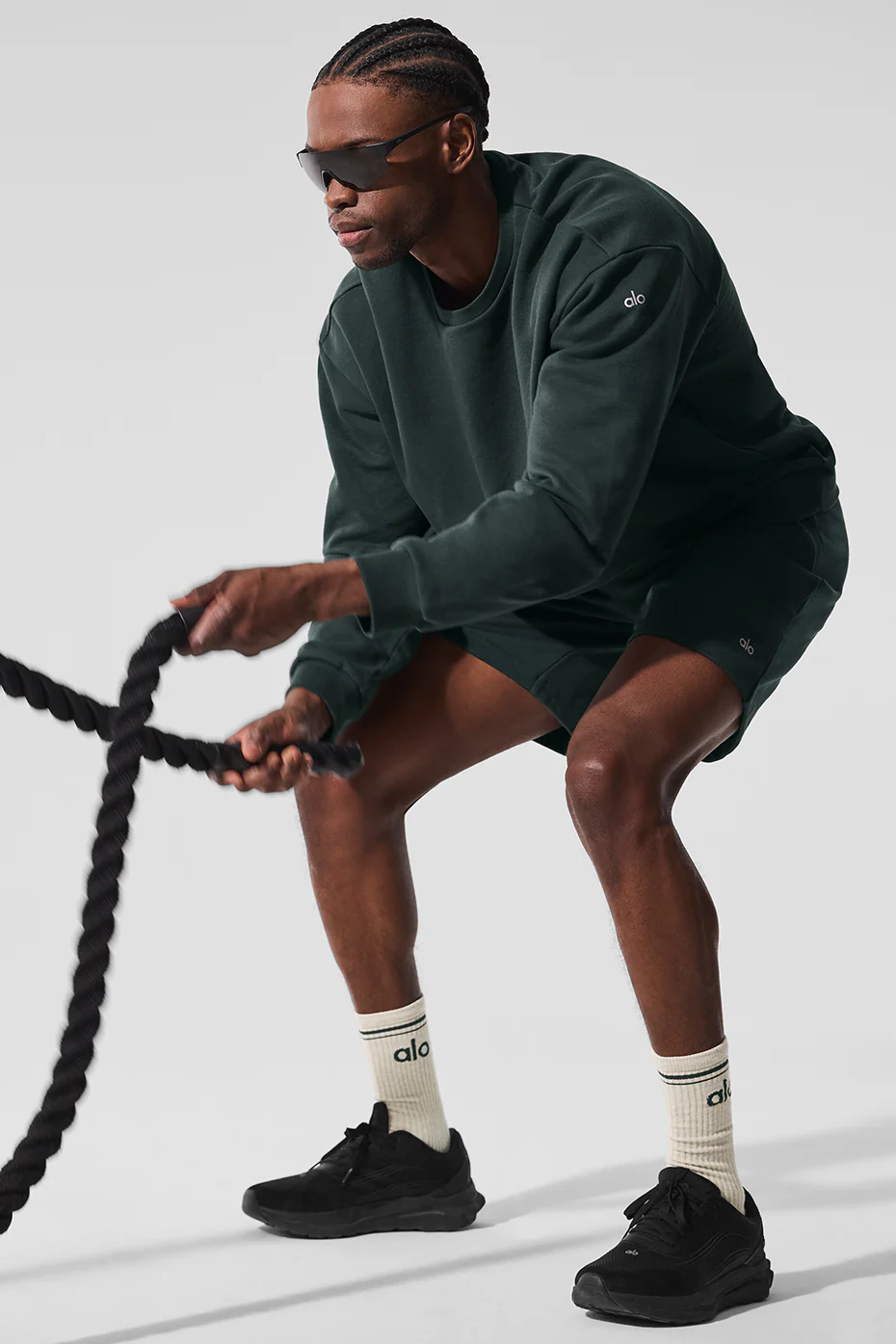 Chill Crew Neck Pullover - Charcoal Green