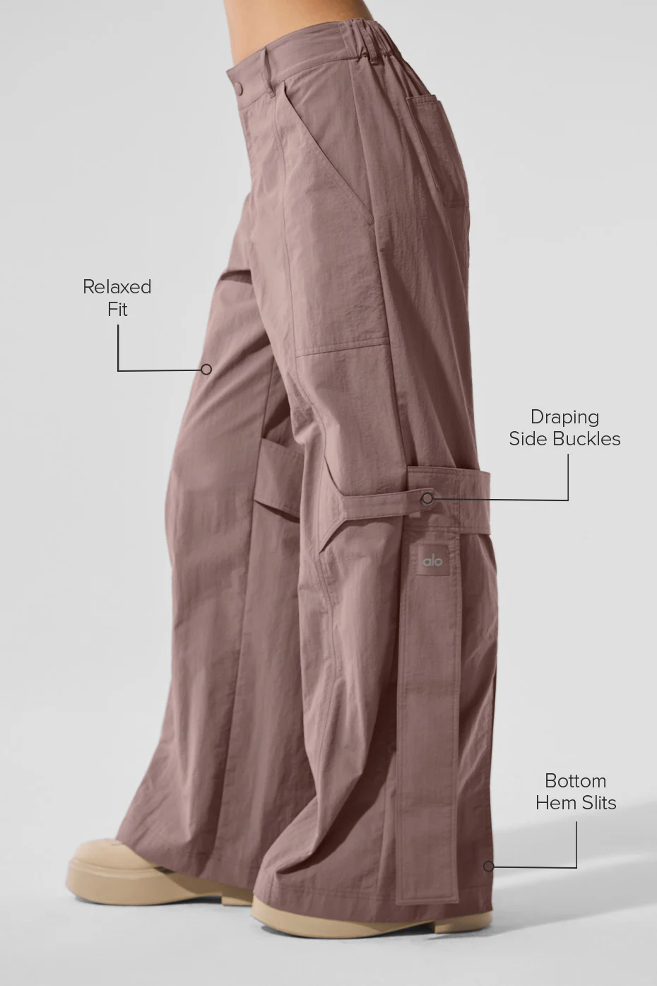 High-Waist Voyager Trouser - Mushroom