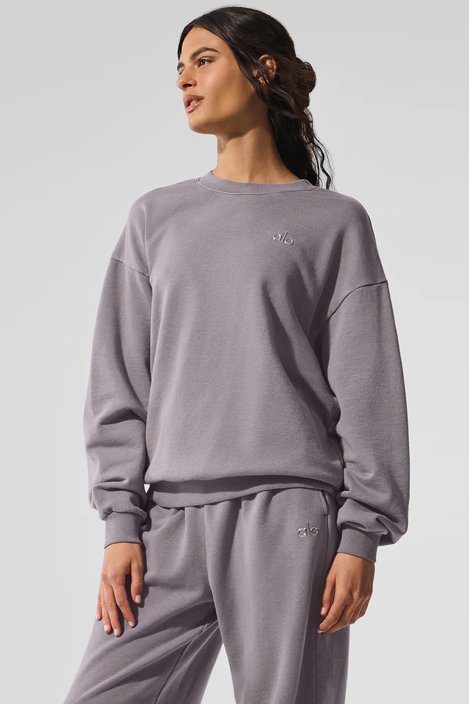 Washed Accolade Crew Neck Pullover - Cool Grey Wash