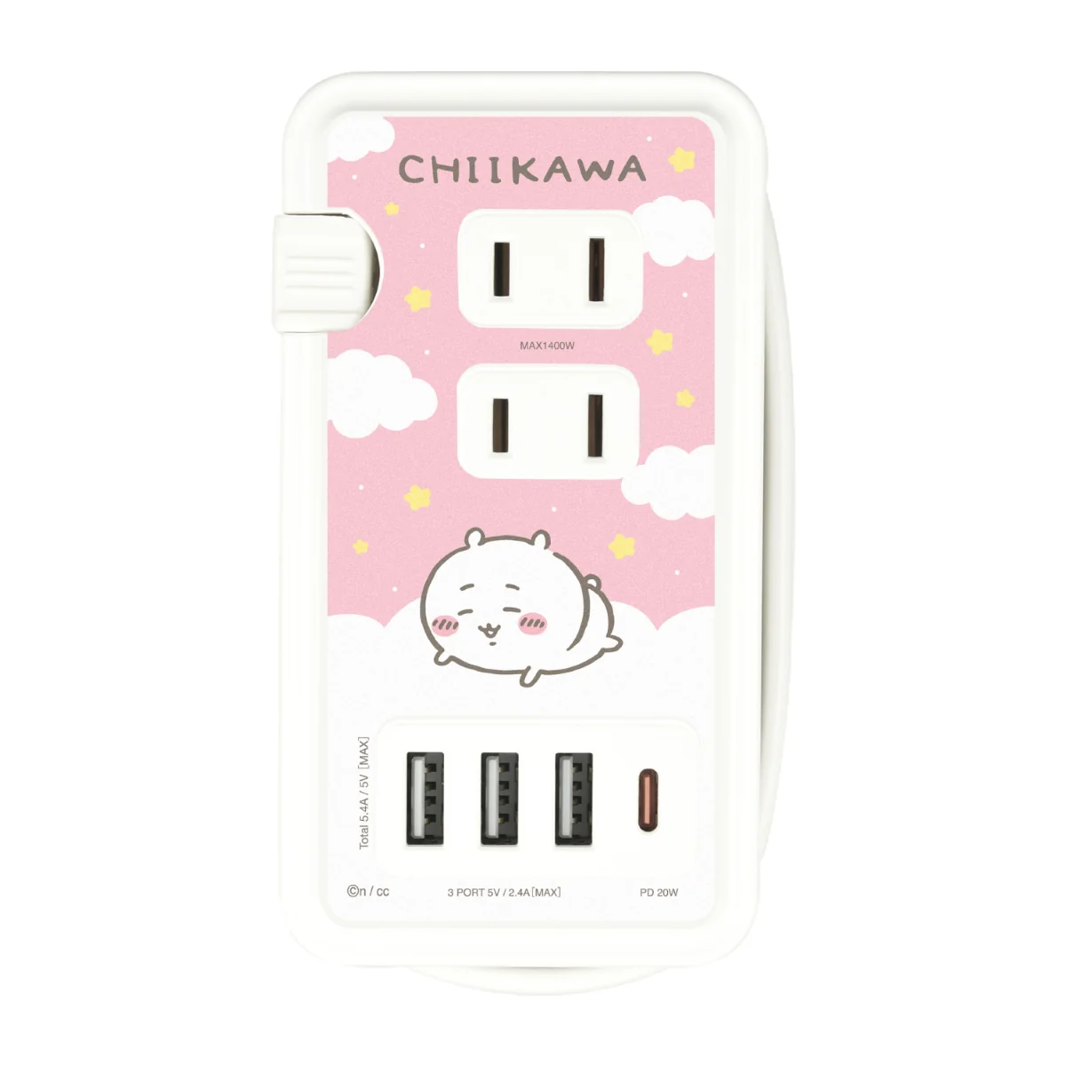 Chiikawa AC Tap with USB/USB Type-C (Chiikawa)