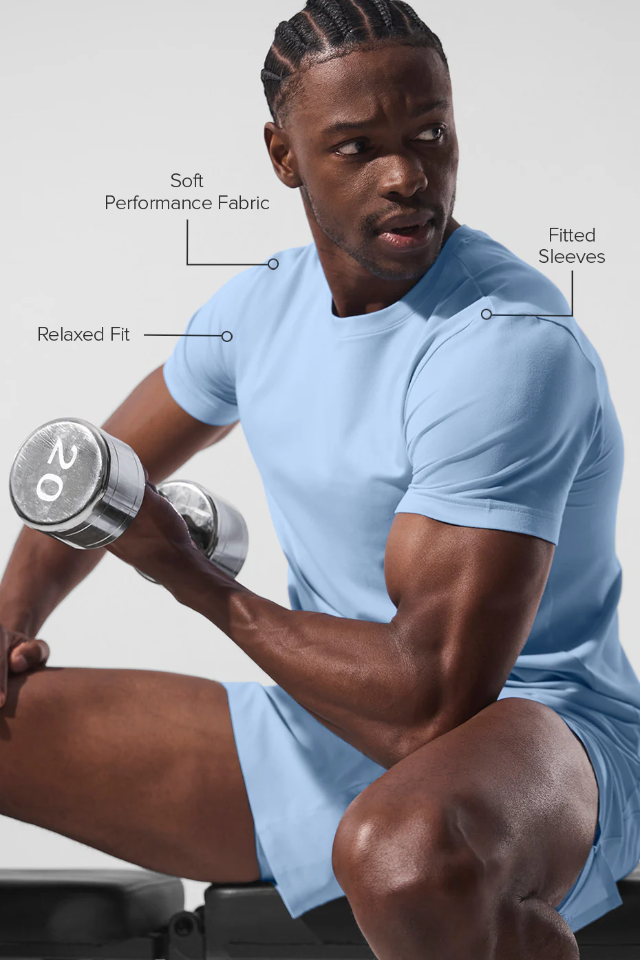 Conquer Reform Crewneck Short Sleeve - Seashell Blue