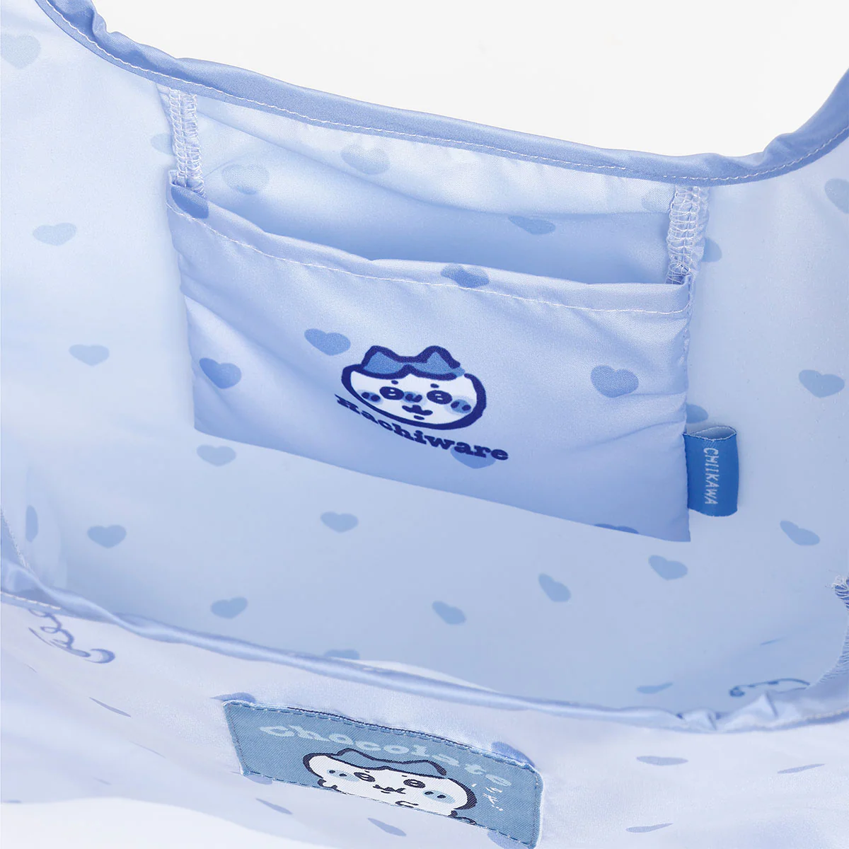 Chiikawa Eco Bag Heart Chocolate Hachiware Blue