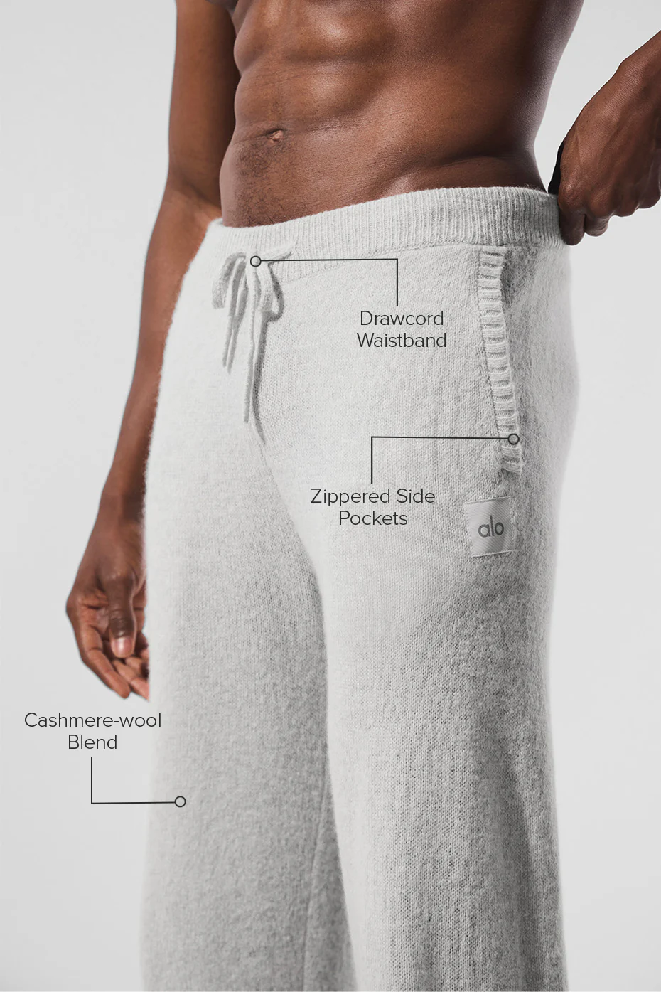 New Class Cashmere Sweatpant - Pearl Grey Heather