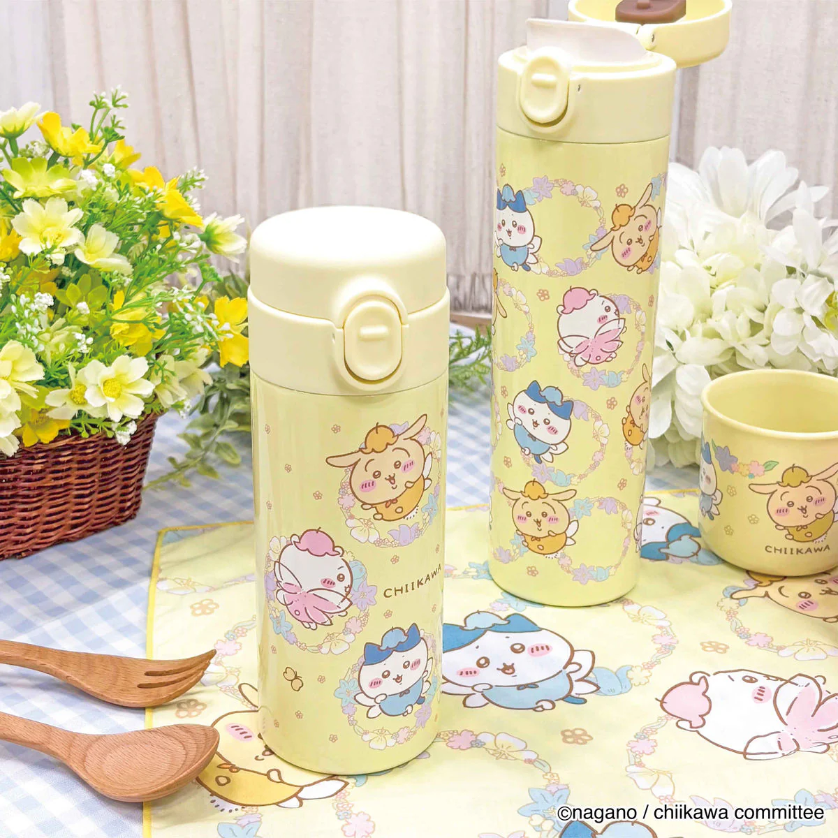 Chiikawa One-Touch Stainless Bottle 350ml (Fairy Flower)