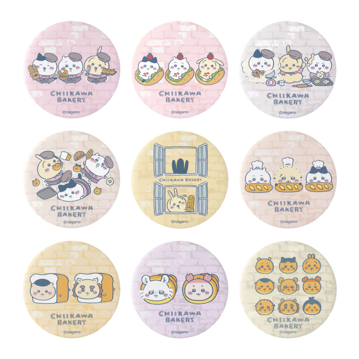 Chiikawa Bakery Trading Matte Can Badge (9 Types)