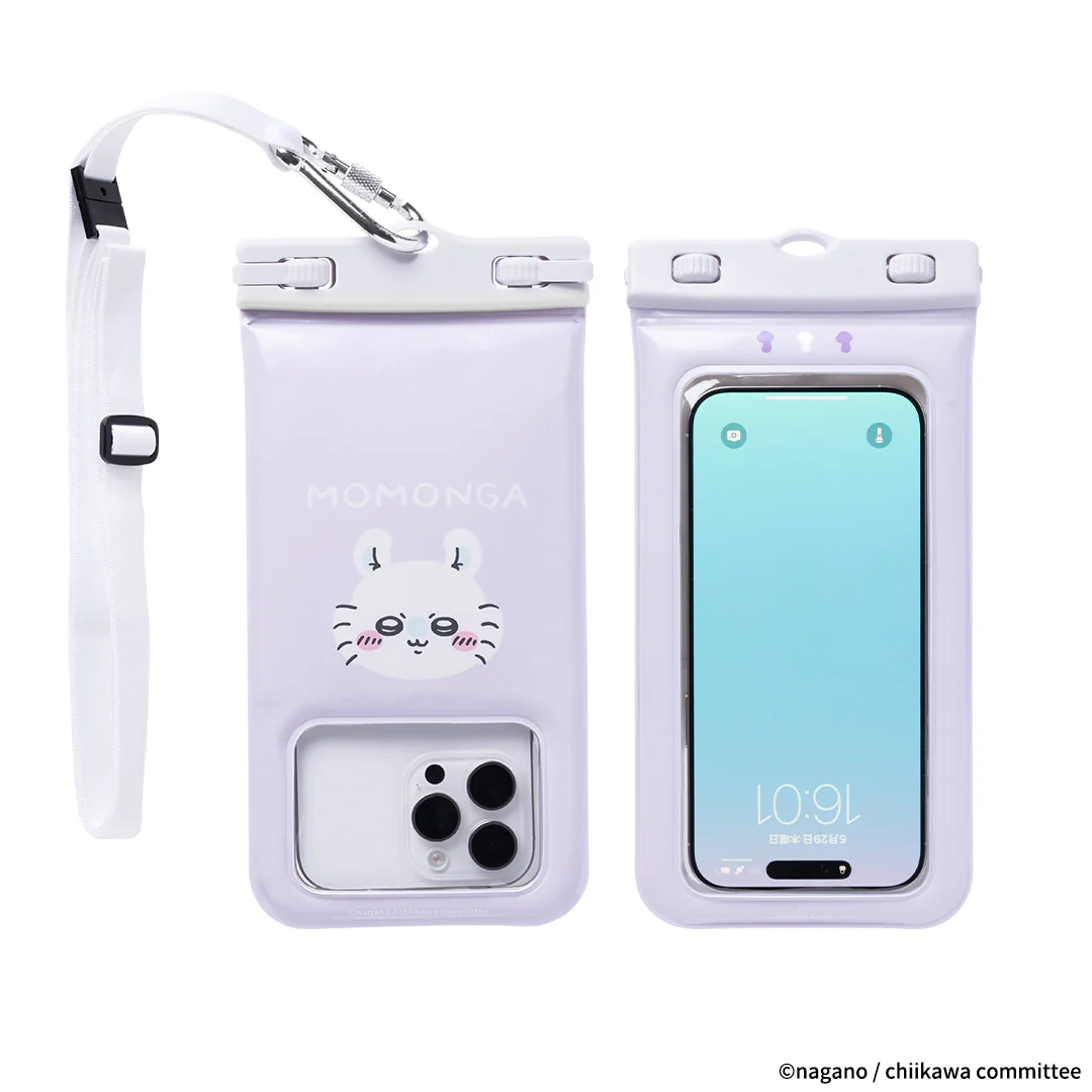 Chiikawa DIVAID Floating Waterproof Case with Shoulder Strap (Momonga/Face)