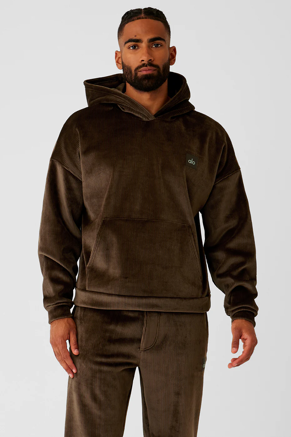 Velour Baller Hoodie - Espresso