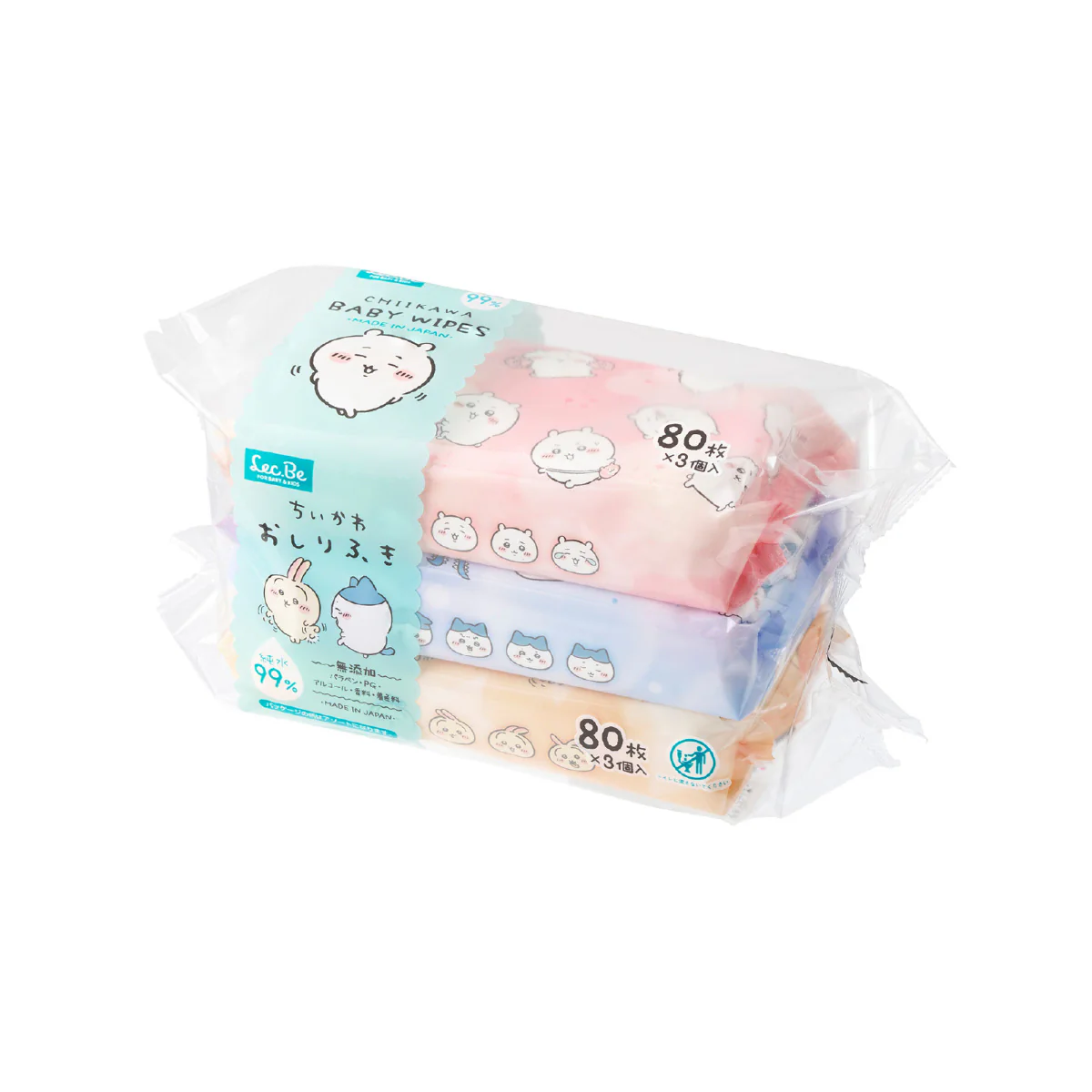 Chiikawa Baby Wipes (80 Sheets × 3)
