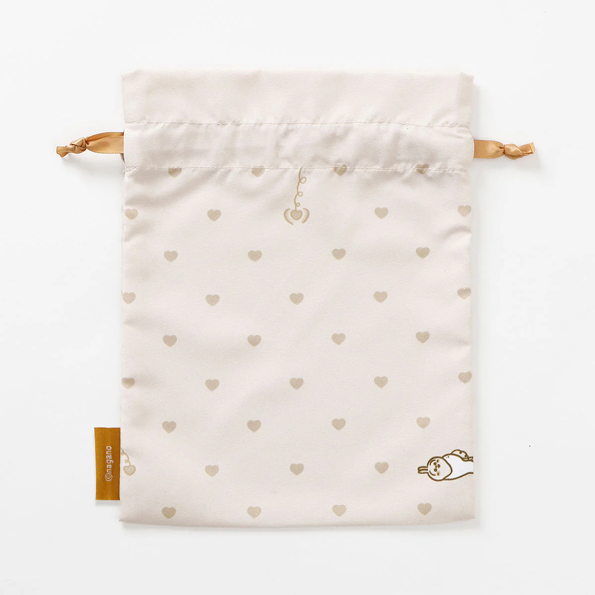 Chiikawa Drawstring Pouch Heart Chocolate Usagi Yellow