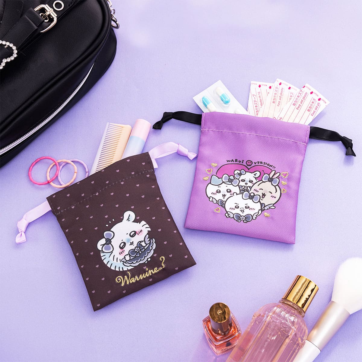 Chiikawa Magical Chiikawa Evil Version Mini Drawstring Pouch (Momonga)
