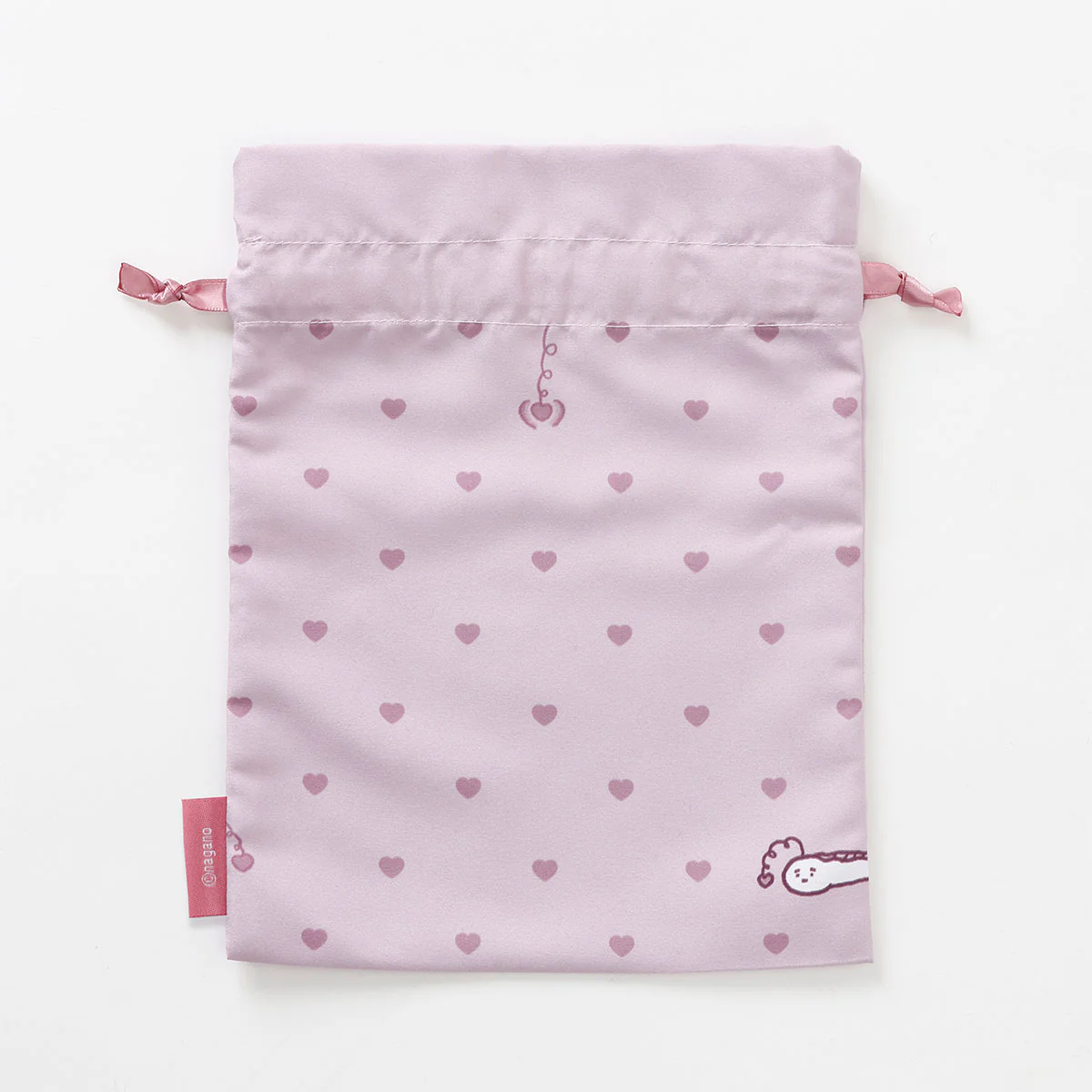 Chiikawa Drawstring Pouch Heart Chocolate Chiikawa Pink