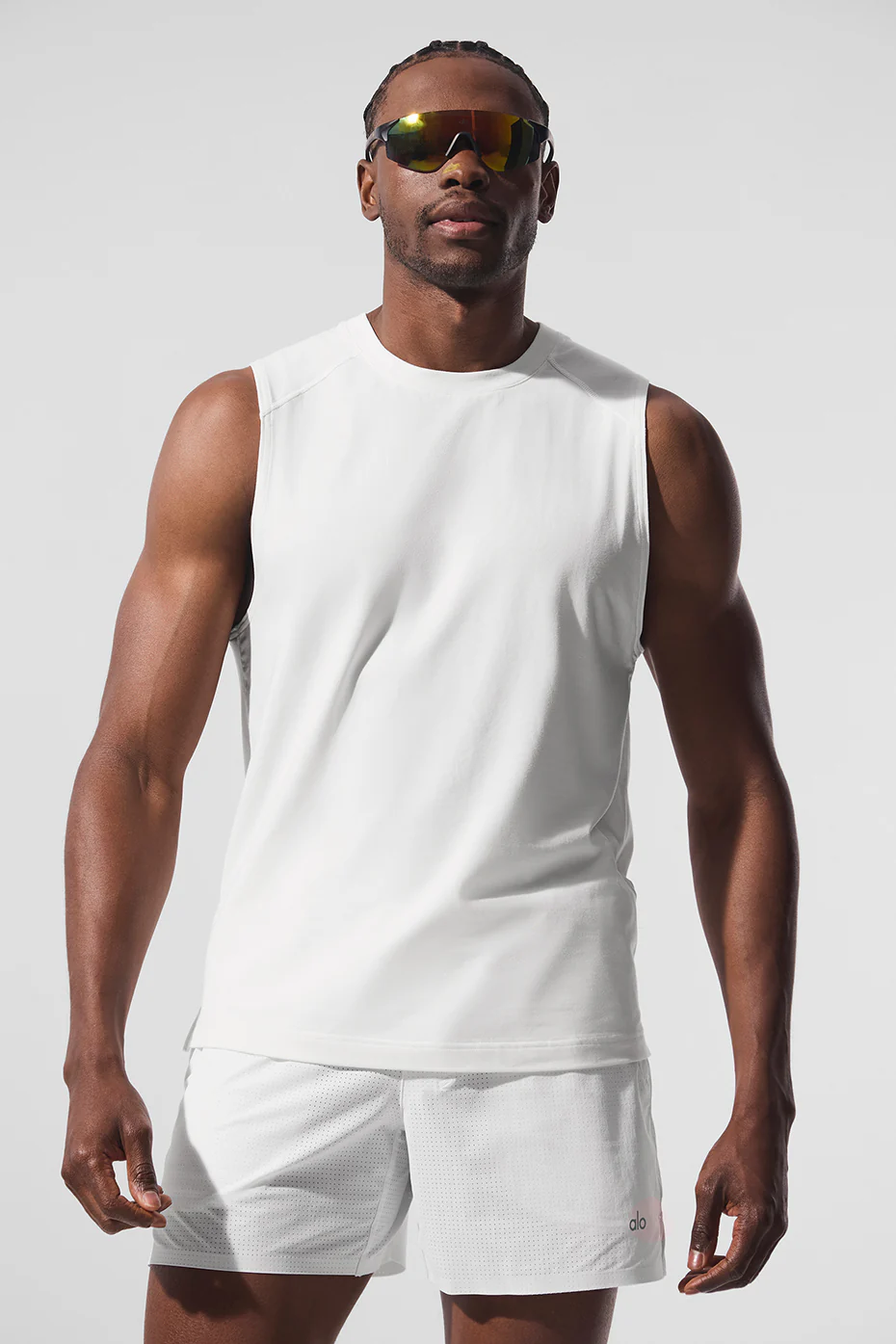 Alo Vapor Muscle Tank - White