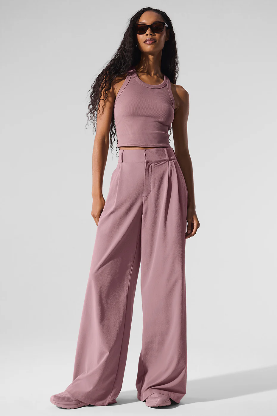 High-Waist Dreamscape Trouser (Long) - Smoky Quartz